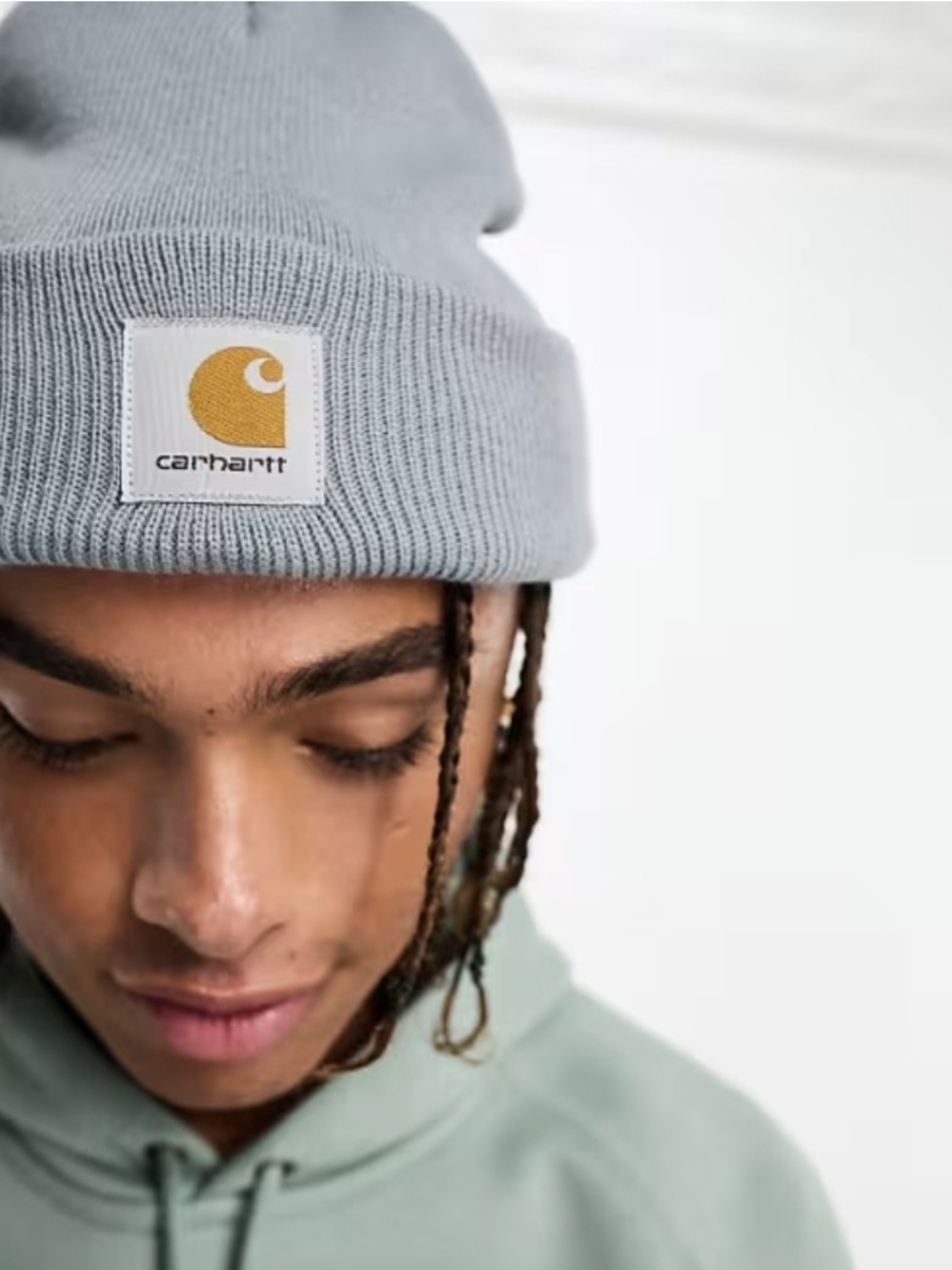 🌬 Carhartt Light Blue Beanie Hat